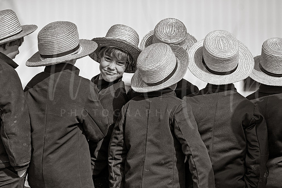 Amish Boys in Hats